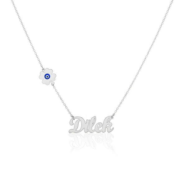 Şanslı İsim Gümüş Kolye - Gümüş ürün görseli 1