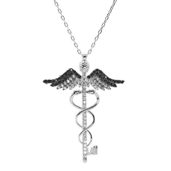 Melek Kanadı Kadüse Gümüş Kolye - Gümüş ürün görseli 1