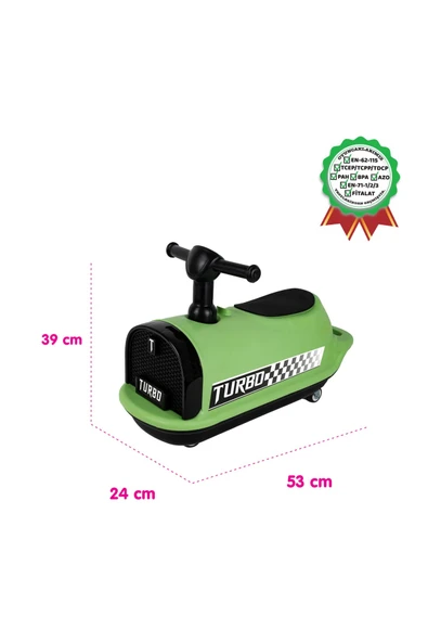 Kutulu İlk Arabam Turbo Bitgit Araba Yeşil - Resim 3