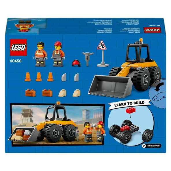 Lego 60450 City Sarı Tekerlekli İnşaat Yükleyicisi - Resim 2