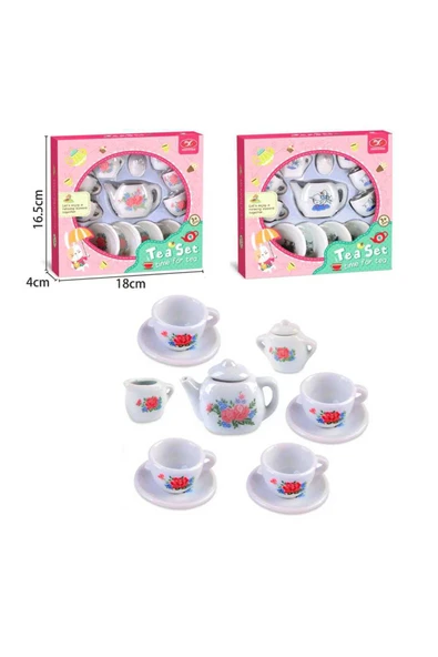 Kutulu 13 Parça Oyuncak Seramik Çay Set ürün görseli 1