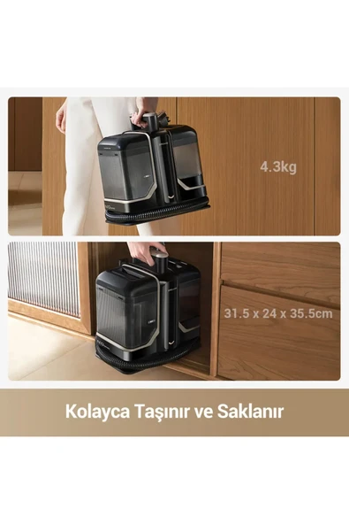 Dreame N10 Taşınabilir Halı Yıkama Makinesi Siyah - Resim 6