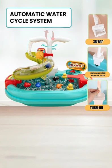 Süper 3 in 1 Lavabo Balık Tutma & Aqua Park Oyun Seti - Resim 2