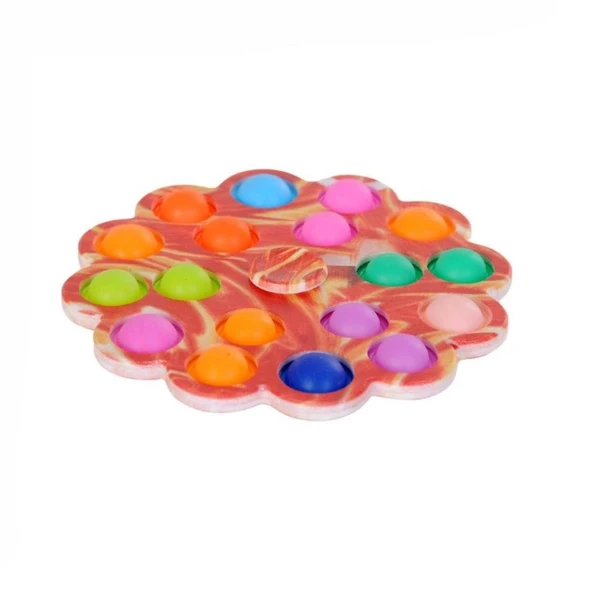 18 Parmak Baskılı Stres Çarklı Pop İt - Resim 3