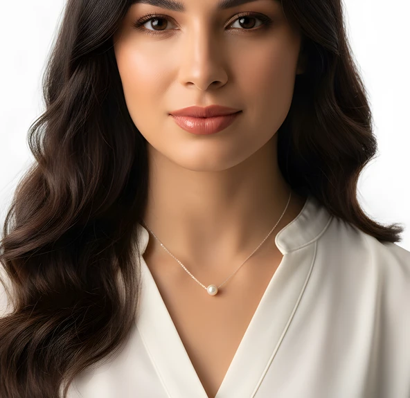 İnci Kolye - Rose - Resim 2