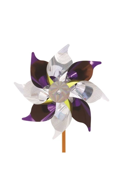 18 Cm 8 Kanatlı Parlak Rüzgar Gülü - Resim 6