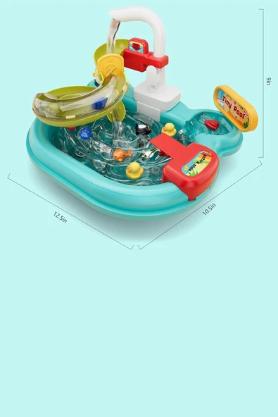 Süper 3 in 1 Lavabo Balık Tutma & Aqua Park Oyun Seti - Resim 6