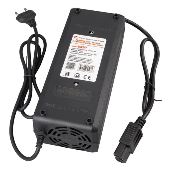 Powermaster PM-6397 60 Volt - 45 Amper Elektrikli Bisiklet Şarj Cihazı - Resim 3