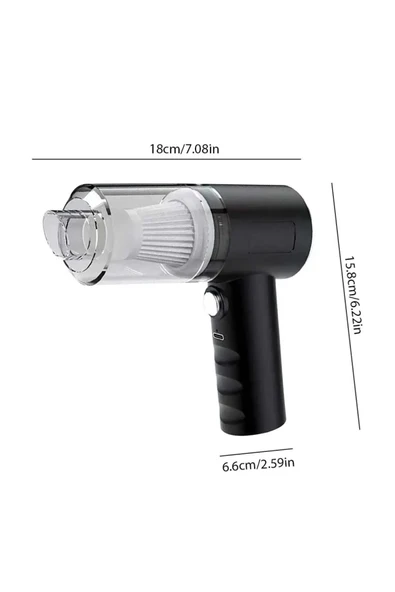 Araç Süpürgesi Mini Usb Şarjlı Vakumlu El Süpürgesi Çok Fonksiyonlu Şarjlı - Resim 4