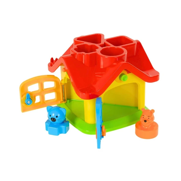 Polesie Renkli Şekil Eşleştirme ve Anahtarlı Eğitici Oyuncak Ev ürün görseli 1