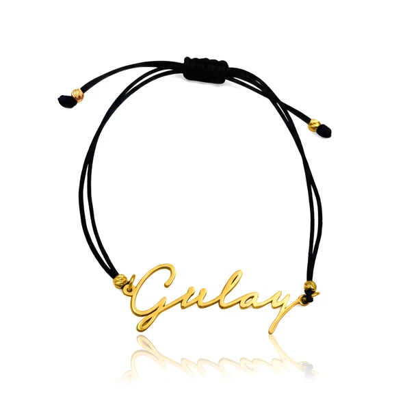 Yeni Trend Gümüş İsim Bileklik - Altın ürün görseli 1