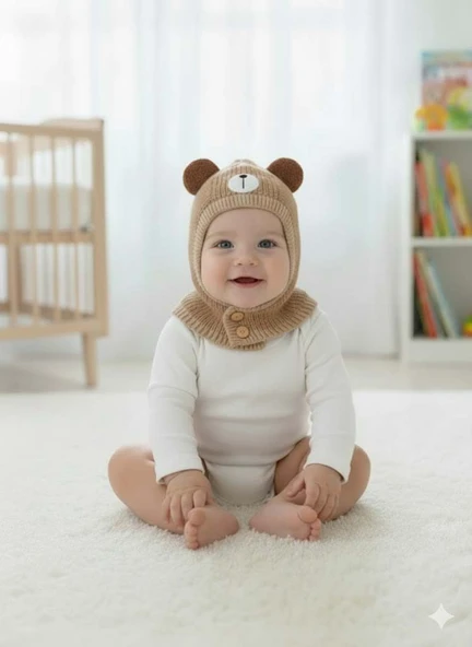 KİTTİ 25480-01 DÜĞMELİ BOYUNLUK TRİKO BERE - Resim 2