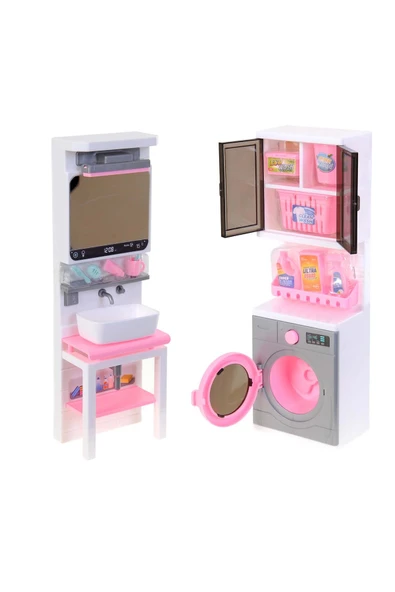 Kutulu 4Lü Klozet Lavabo Çamaşır Makinası Ütü Seti - Resim 6