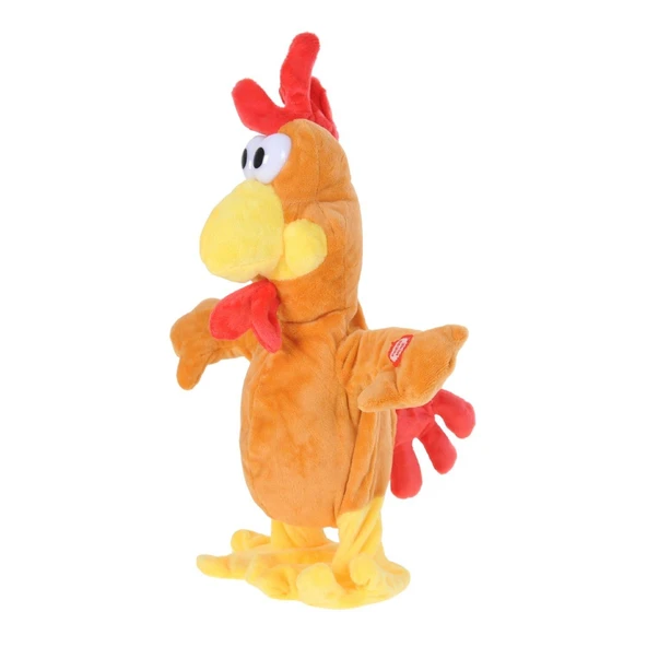 Halley 40 Cm Peluş Kahverengi Dans Eden Horoz Oyuncak ürün görseli 1