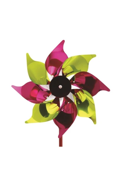 18 Cm 8 Kanatlı Parlak Rüzgar Gülü - Resim 4