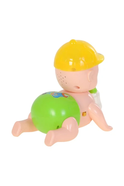 Emekleyen Biberonlu Işıklı ve Müzikli Oyuncak Bebek - Resim 6