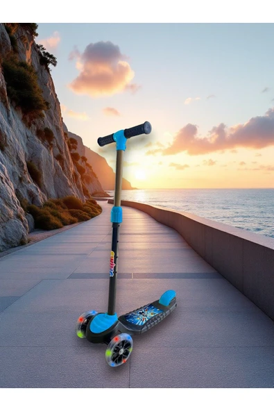 Swing Işıklı 3 Tekerlekli Scooter Mavi ürün görseli