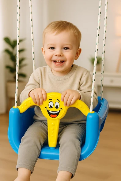 Mavi Renk Ipli Kemerli Koruyuculu Salıncak ürün görseli 1