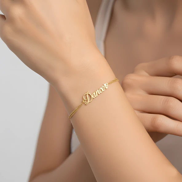 Gümüş İsim Bileklik - Gümüş - Resim 2