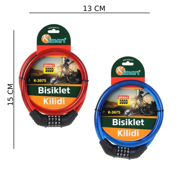 Şifreli Bisiklet Kilidi 75 cm - Resim 4