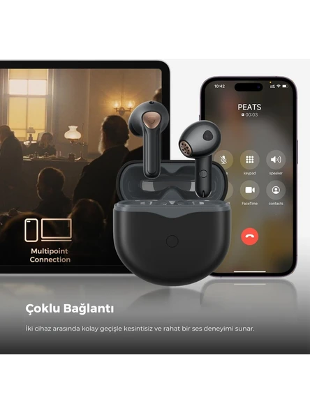 Soundpeats Air4 TWS Siyah Kulak İçi Bluetooth Kulaklık OUTLET - Resim 3
