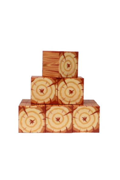 Megacraft Manyetik 9 Parça Bloklar - Ağaç Desenli - Resim 3