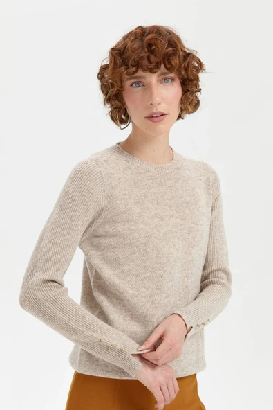 24205 DESEN TRİKO SIFIR YAKA CEPLİ YÜN KAZAK - Resim 6