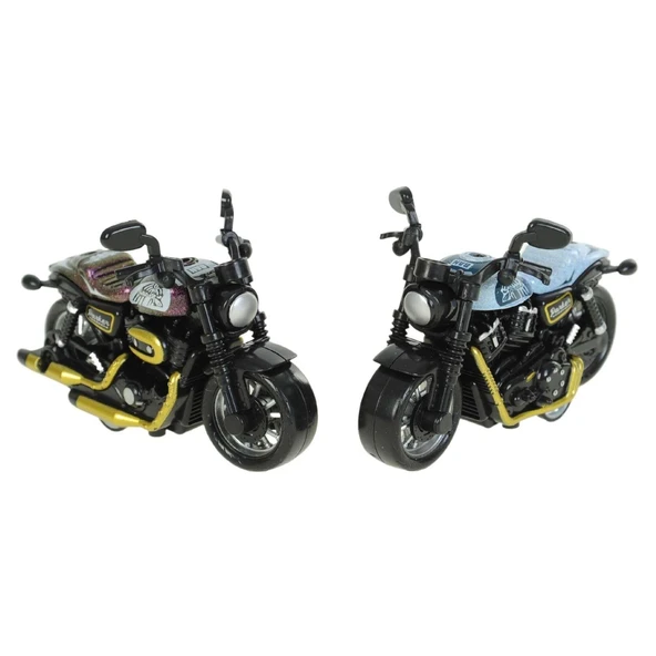 Metal Çekbırak Klasik Motorsiklet - Resim 3