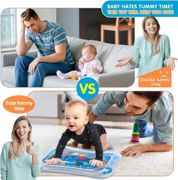 Bebek Su Oyun Matı (TUMMY TIME) Karın Üstü Aktivite Zamanı - Resim 6