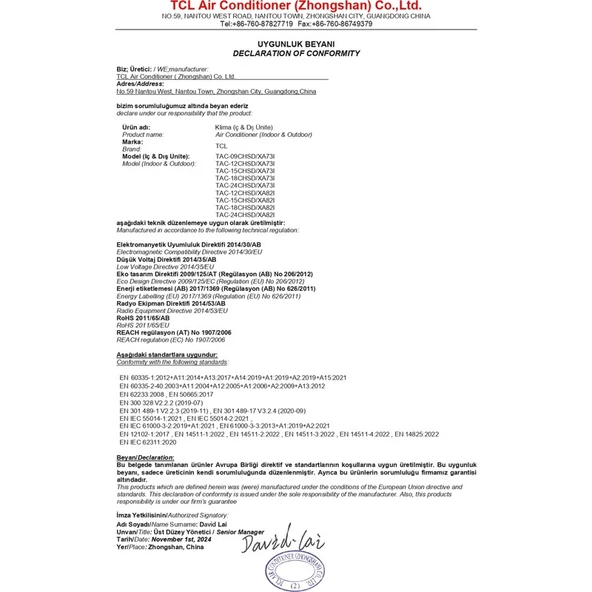 TCL Elite TAC-12CHSD-XA82I A++ Enerji Sınıfı 12000 BTU Inverter Duvar Tipi Klima - Resim 6