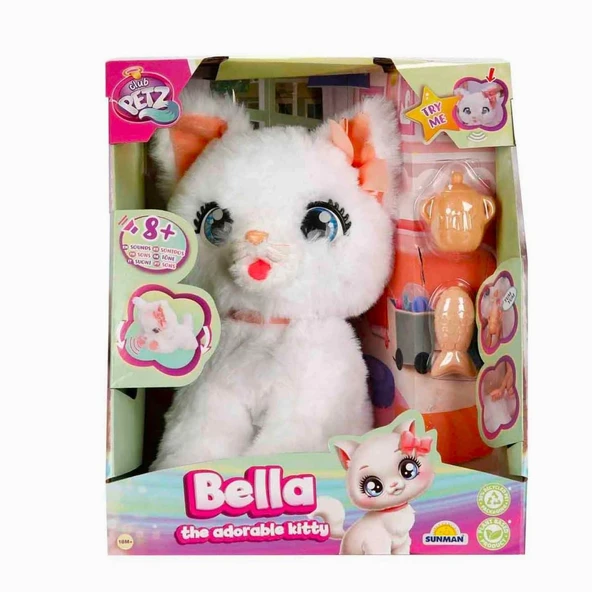 Hareketli ve Sesli Sevimli Peluş Kedicik Bella - Resim 4