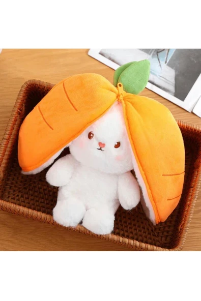 Sevimli Havuç Tavşan Peluş Havuç Tavşan Çantalı 50 cm Sevimli Havuç Tavşan Hediyelik ürün görseli 1