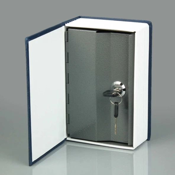 Bordo Renkli Sözlük Kitap Şeklinde Gizli Kasa Metal Kumbara Kasa Bordo Dekoratif Hediyelik Kasa Kumbara - Resim 4