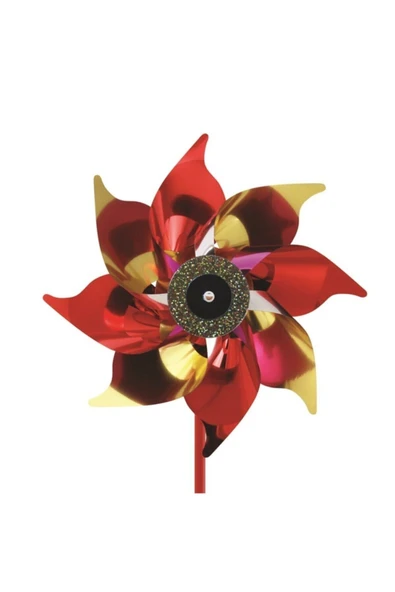 18 Cm 8 Kanatlı Parlak Rüzgar Gülü - Resim 2