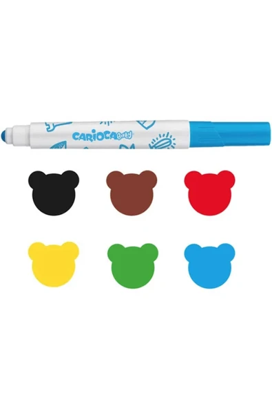 Carioca Yıkanabilir Keçeli Boyama Kalemi 6 Lı - Resim 3