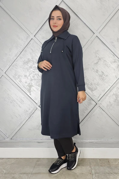 KADIN FERMUARLI BAĞCIKLI TESETTÜR TUNİK ürün görseli