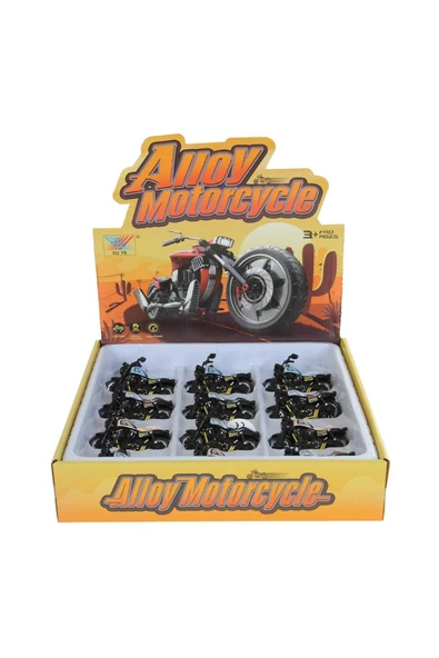 Metal Çekbırak Klasik Motorsiklet - Resim 5