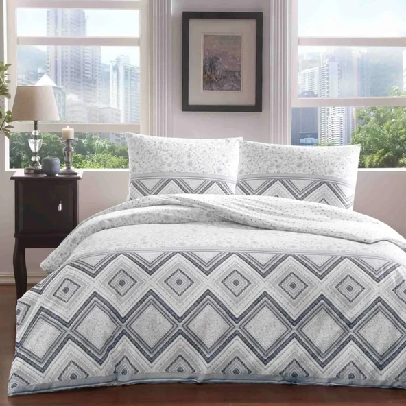 Taç Ranforce Tek Kişilik Nevresim Takımı Perry Lacivert ürün görseli