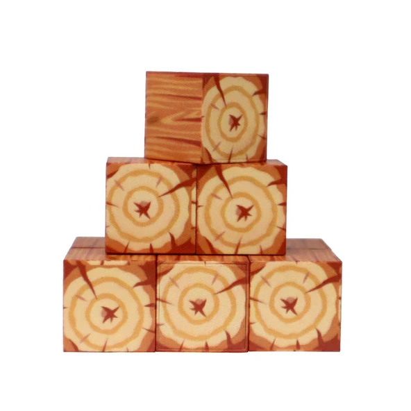 Megacraft Manyetik 9 Parça Bloklar - Ağaç Desenli ürün görseli 1