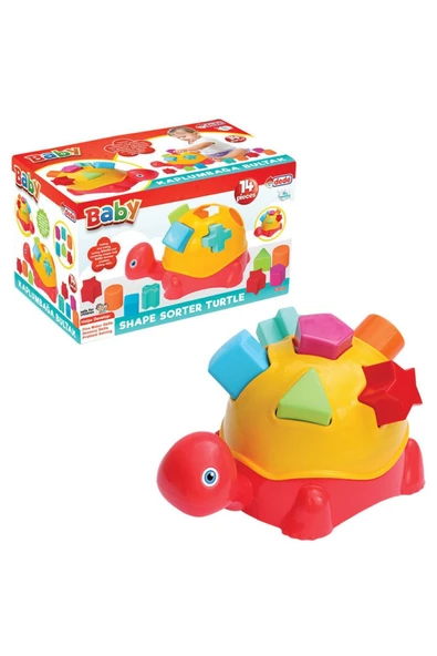 Kaplumbağa Bultak Eğitici Şekil Eşleştirme Oyuncağı (14 Parça) - Resim 6