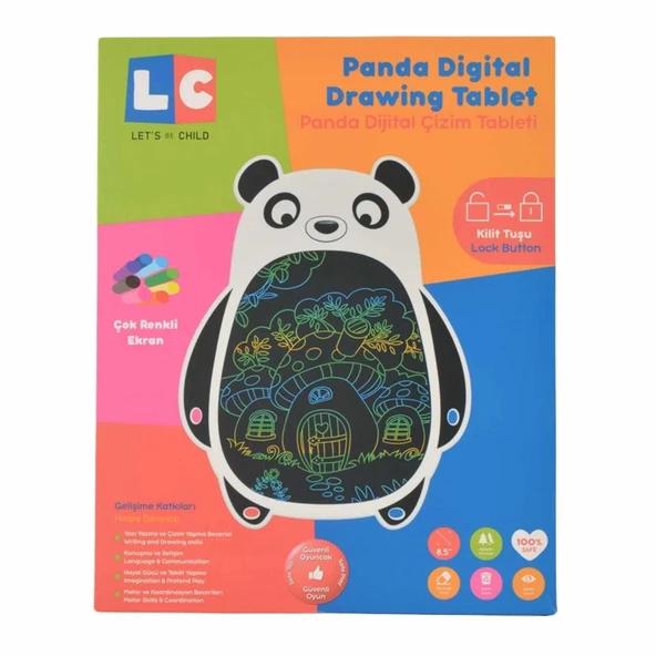 Let s Be Child Sevimli Panda Çizim Tableti - Resim 5
