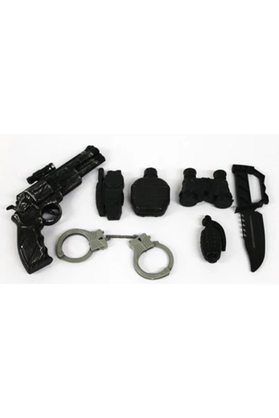 Kartela Büyük Kelepçeli Polis Seti - Resim 2