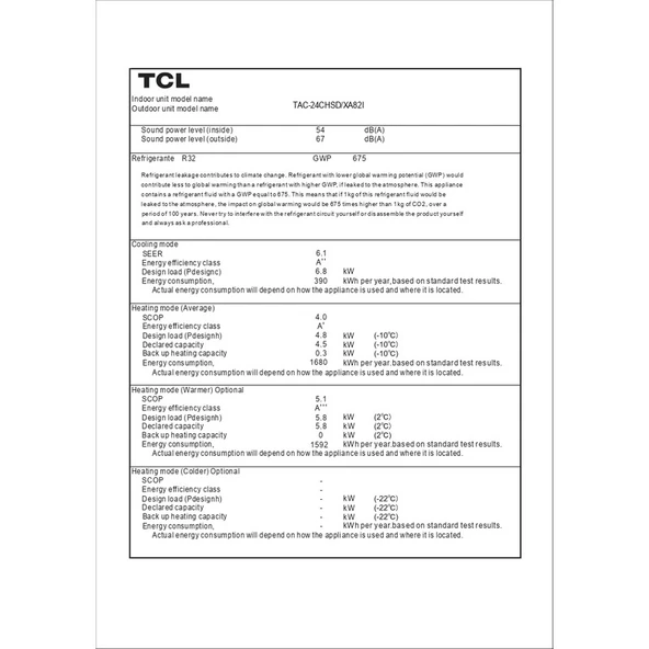 TCL Elite TAC-24CHSD-XA82I A++ Enerji Sınıfı 24000 BTU Inverter Duvar Tipi Klima - Resim 5