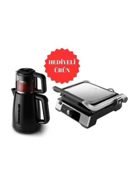 Philips BXA0057/00 HD6301 Izgara ve Tost Makinesi + HD7301 Çay Makinesi Set ürün görseli