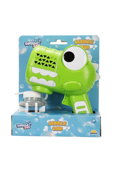Yeşil Dinozor Figürlü Baloncuk Tabancası – Bubble Gun - Resim 2