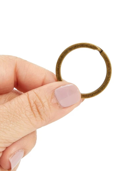 30 Adet Antik Renk 3 cm Metal Anahtarlık Halkası - Resim 3