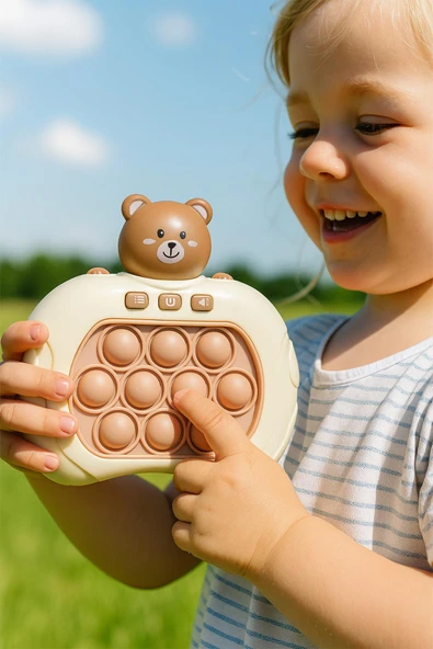 Ayıcık Figürlü Sesli Elektronik Pop It Oyuncak ürün görseli 1