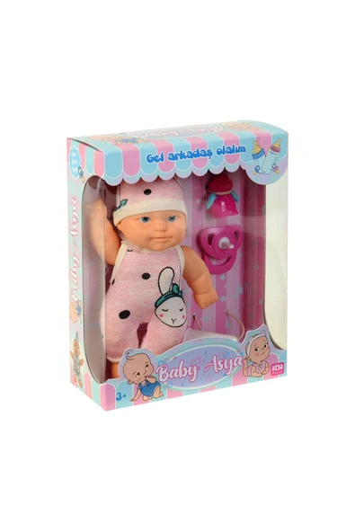 Elbiseli Küçük Asya Bebek Aksesuarlı - Resim 3