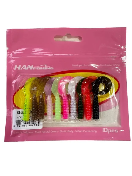 Hanfish Gurt 45mm Silikon Yem 10 Adet – Mix Paket ürün görseli