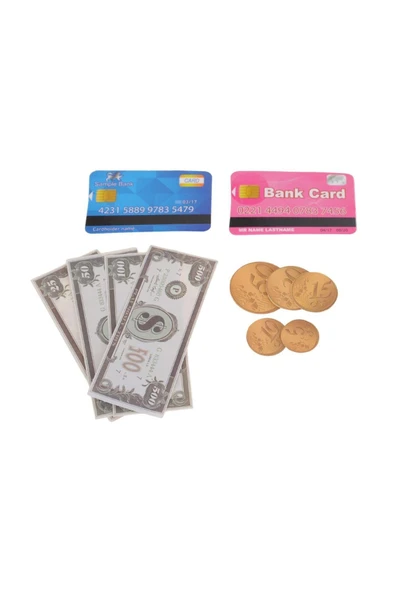 Oyuncak Yazar Kasa Seti – Mavi & Beyaz – Sesli ve Işıklı, Para & Kredi Kartlı, 3+ Yaş - Resim 6